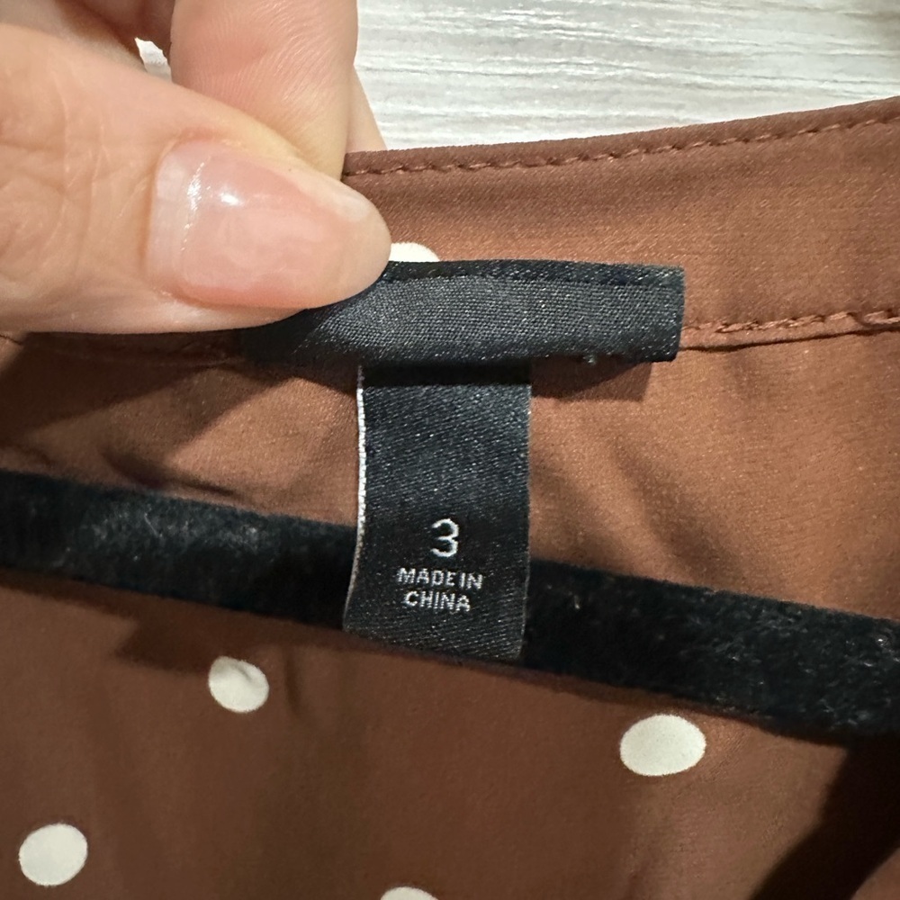 Torrid Chocolate Polka Dot Blouse - Picture 4 of 8